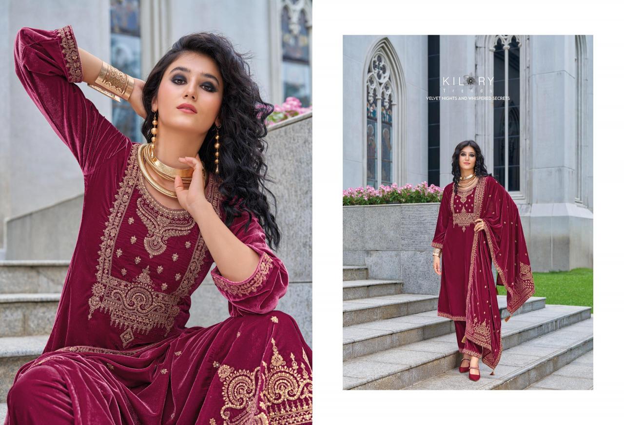 KILORY Neysa Velvet Salwar Kameez Wholesale Catalog