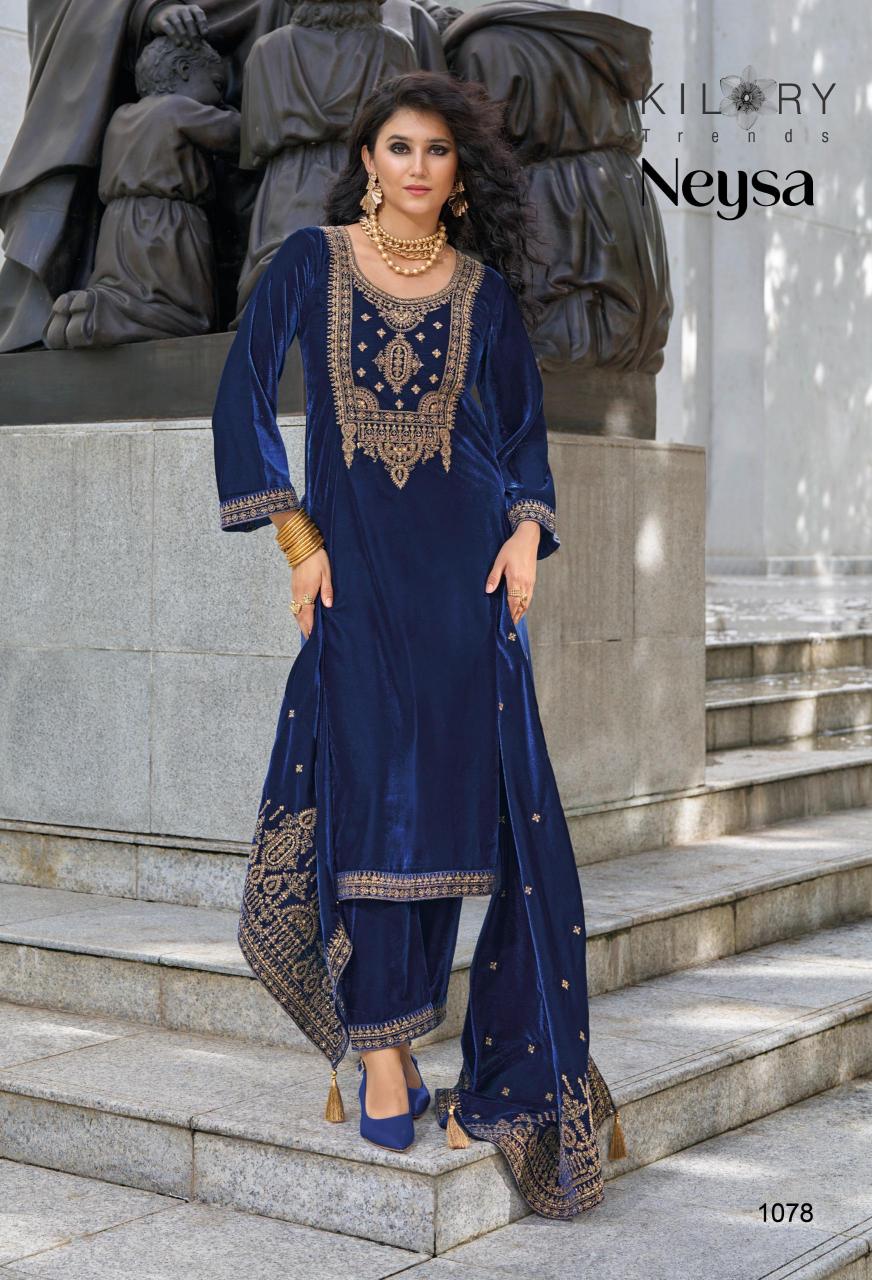 KILORY Neysa Velvet Salwar Kameez Wholesale Catalog