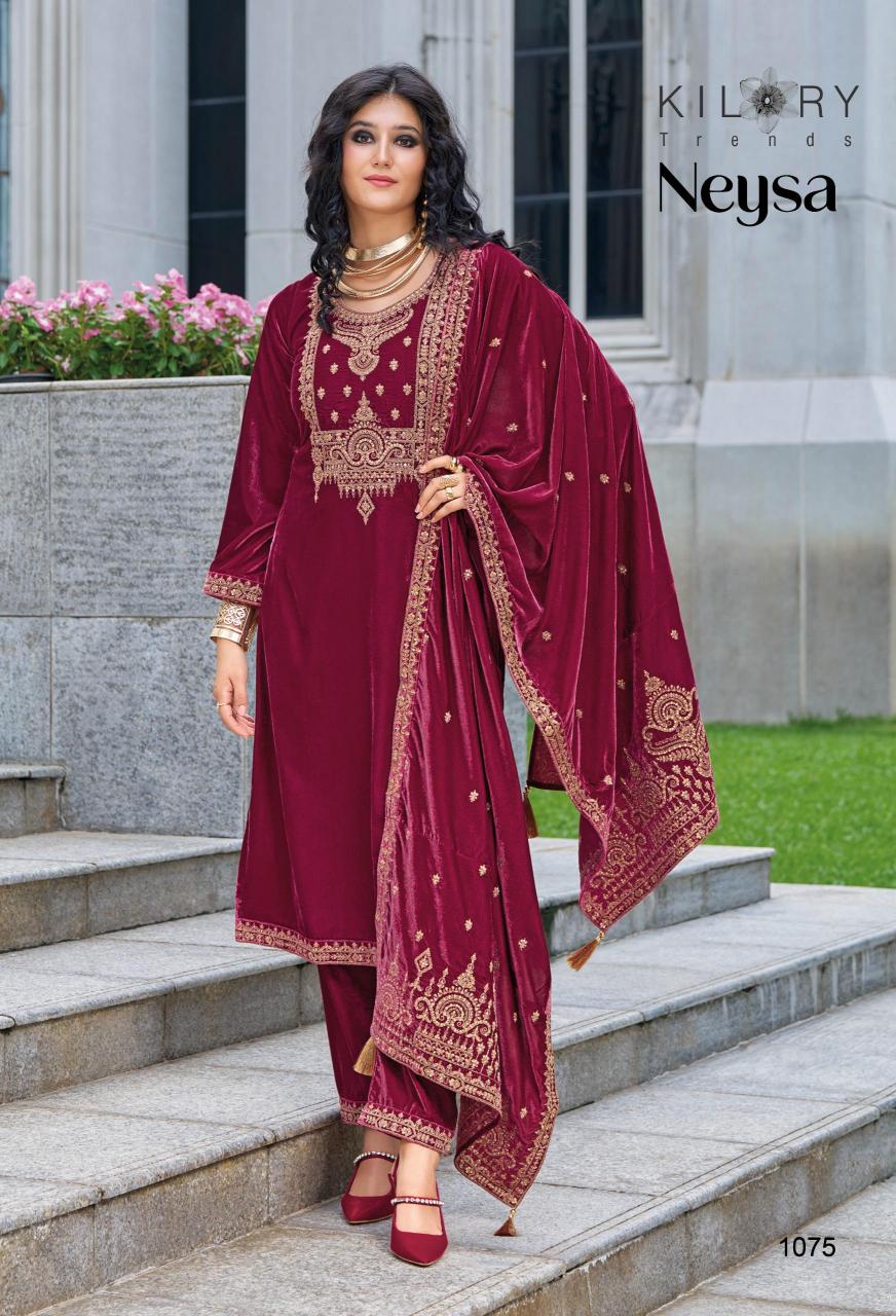KILORY Neysa Velvet Salwar Kameez Wholesale Catalog