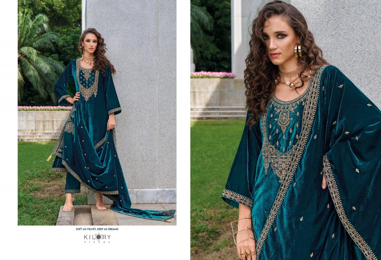 KILORY Neysa Velvet Salwar Kameez Wholesale Catalog