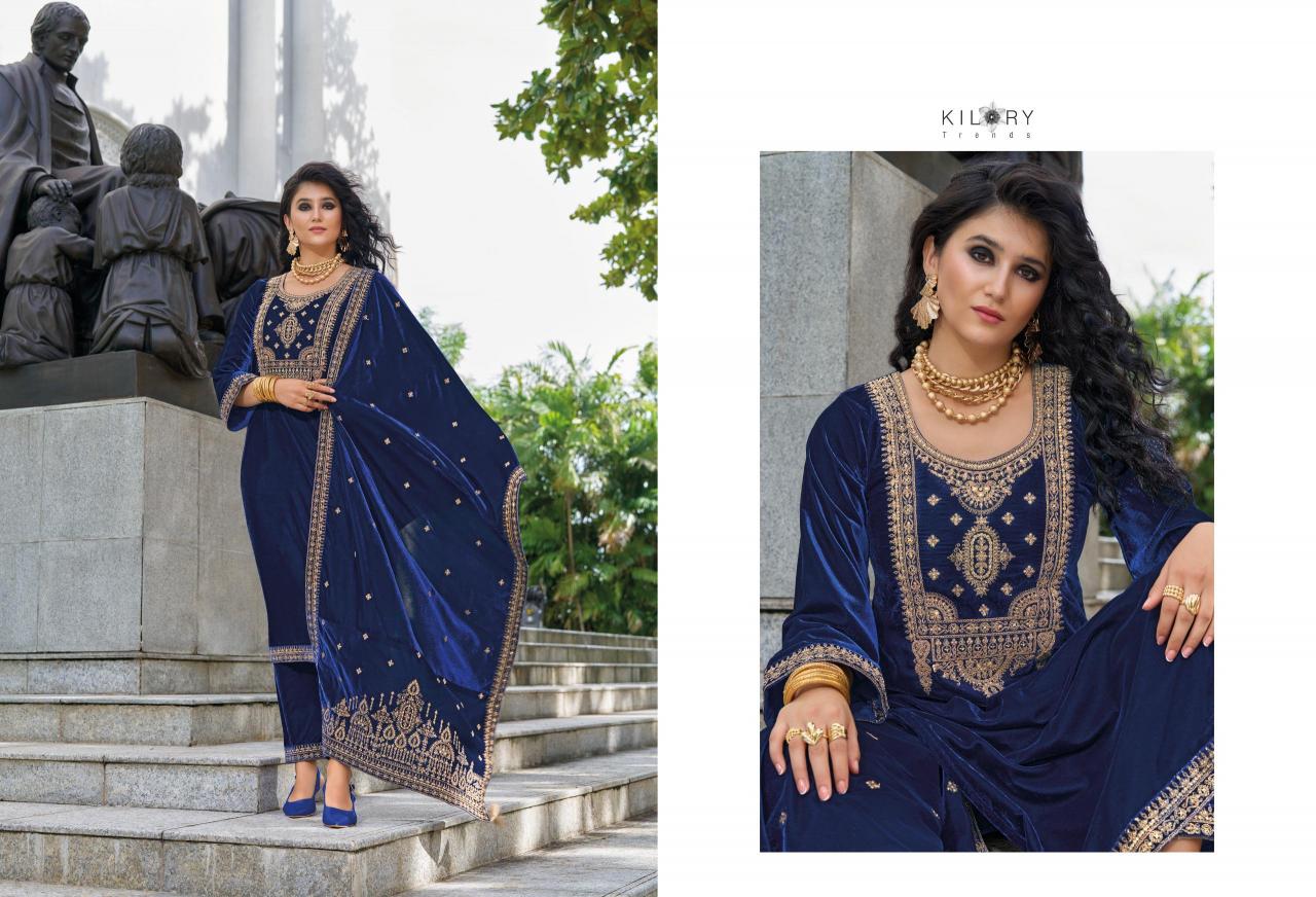 KILORY Neysa Velvet Salwar Kameez Wholesale Catalog