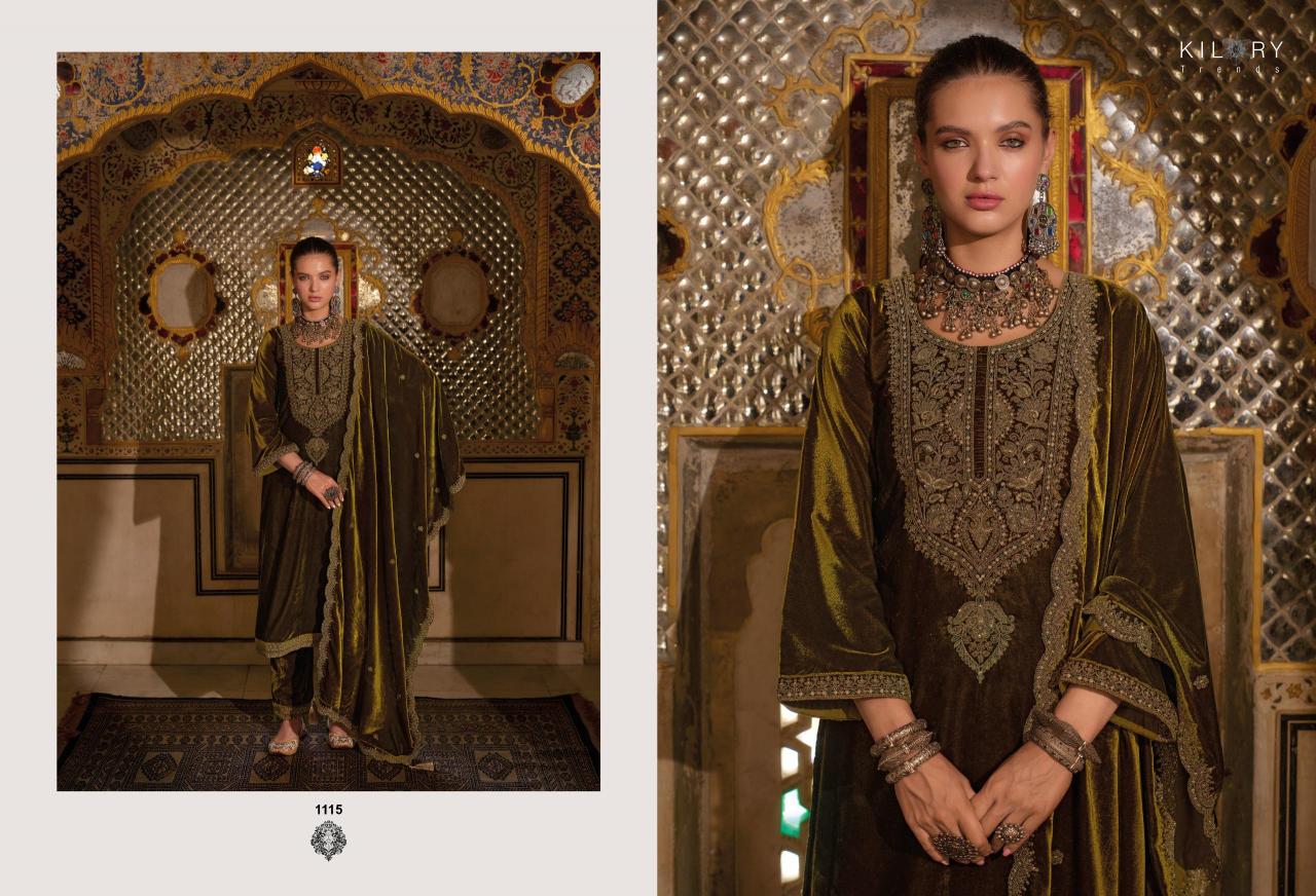 KILORY Noor-e-jahan Velevt with Embroidery Salwar Kameez Wholesale catalog