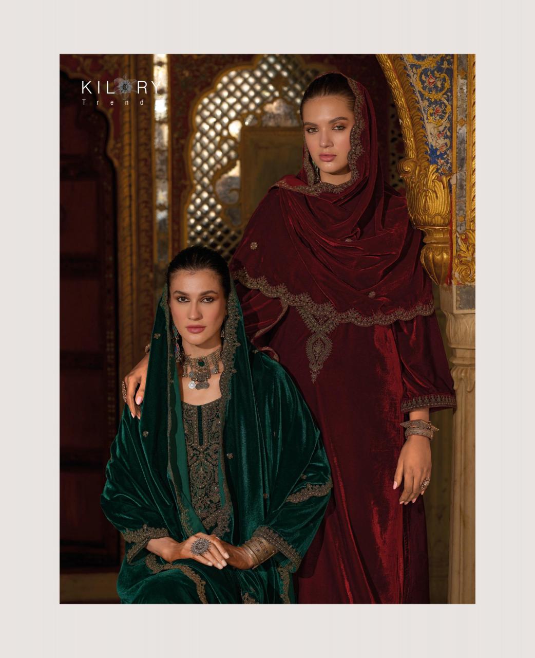 KILORY Noor-e-jahan Velevt with Embroidery Salwar Kameez Wholesale catalog