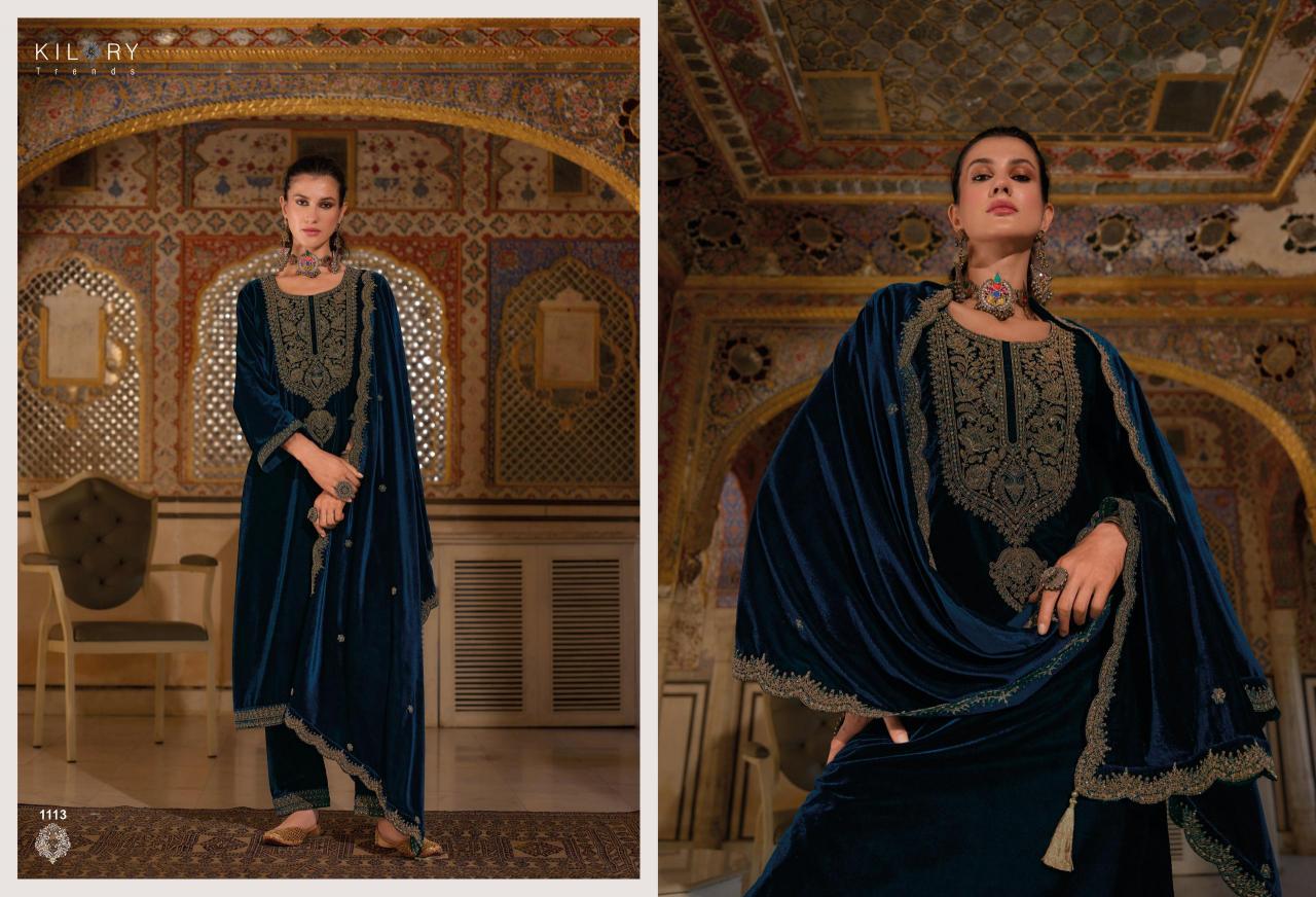 KILORY Noor-e-jahan Velevt with Embroidery Salwar Kameez Wholesale catalog