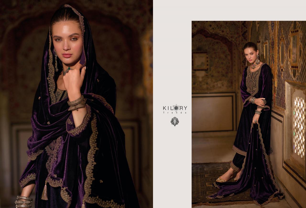 KILORY Noor-e-jahan Velevt with Embroidery Salwar Kameez Wholesale catalog