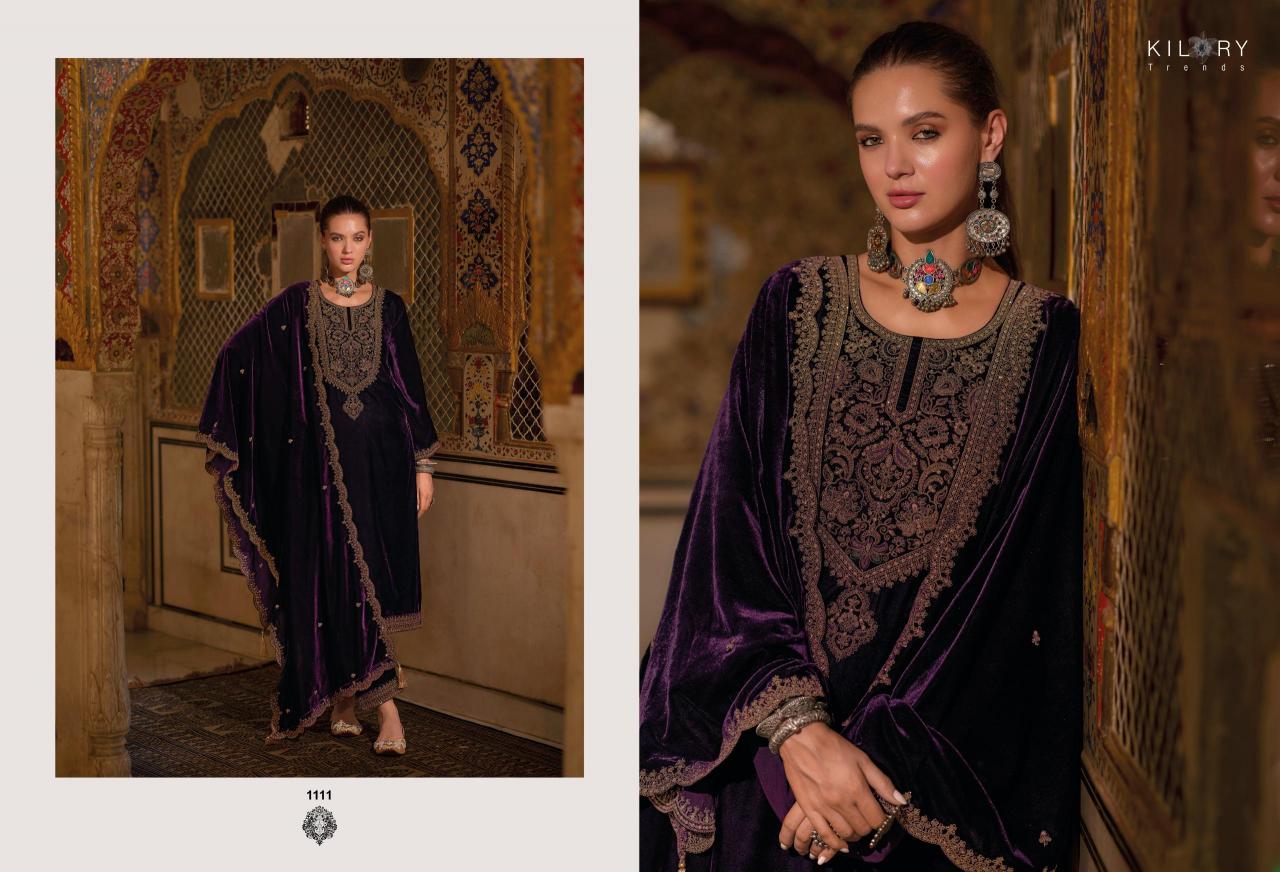 KILORY Noor-e-jahan Velevt with Embroidery Salwar Kameez Wholesale catalog