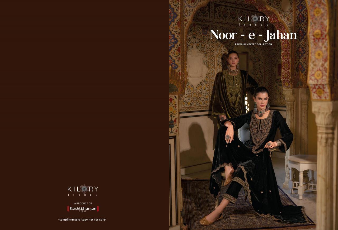 KILORY Noor-e-jahan Velevt with Embroidery Salwar Kameez Wholesale catalog