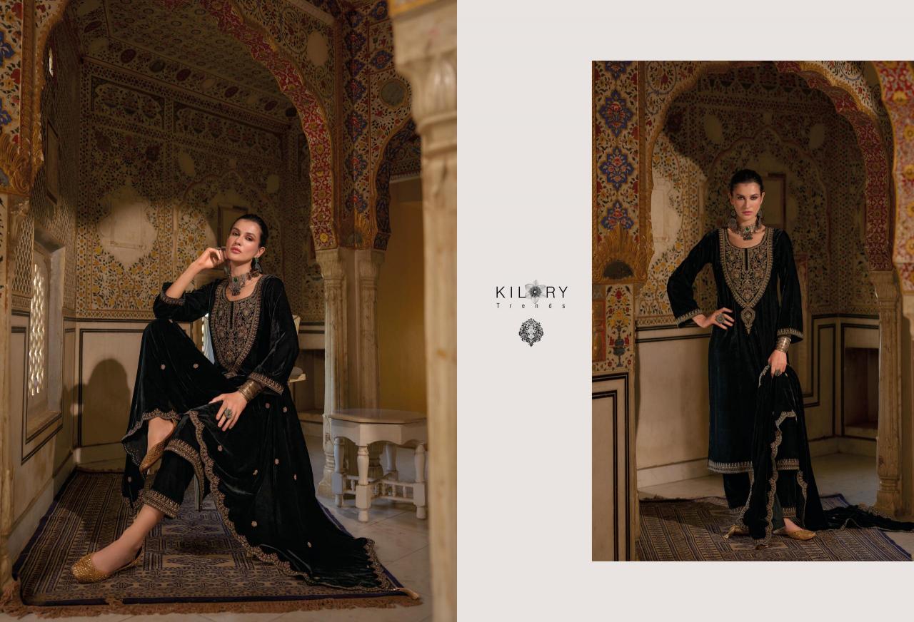 KILORY Noor-e-jahan Velevt with Embroidery Salwar Kameez Wholesale catalog