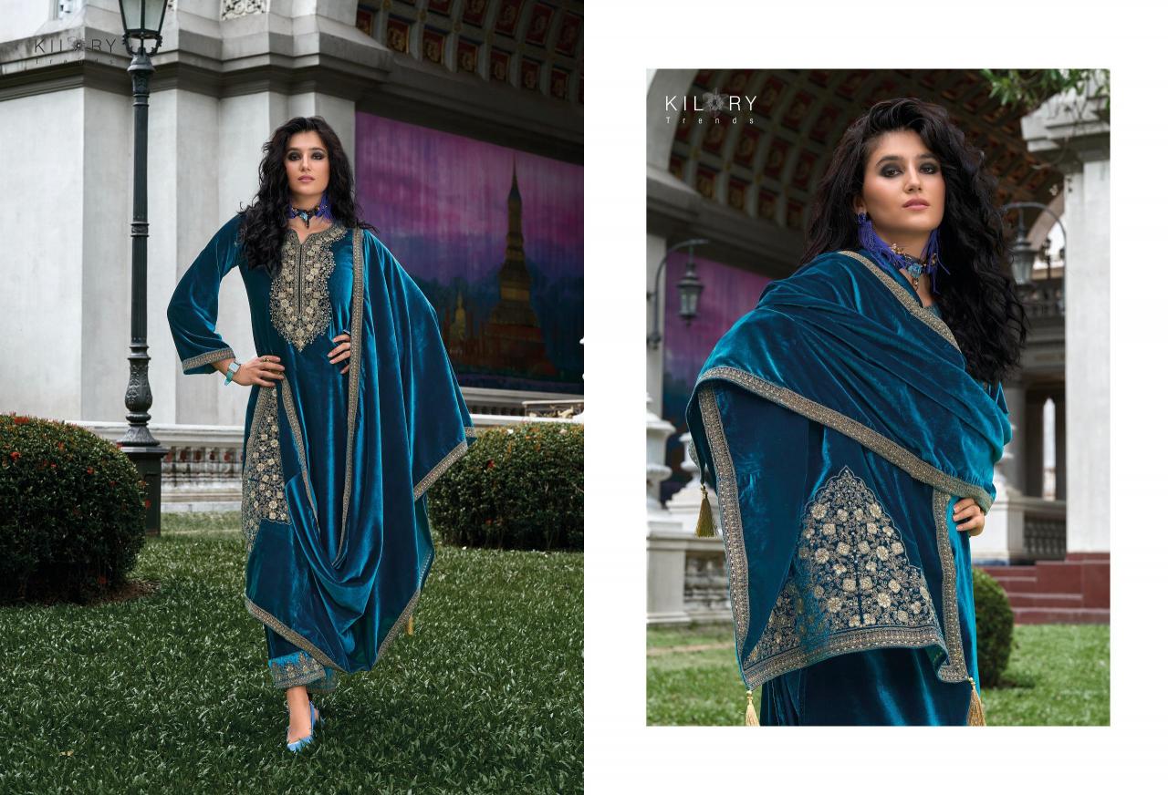 KILORY Qurbat Velevt with Embroidery Salwar Kameez Wholesale catalog