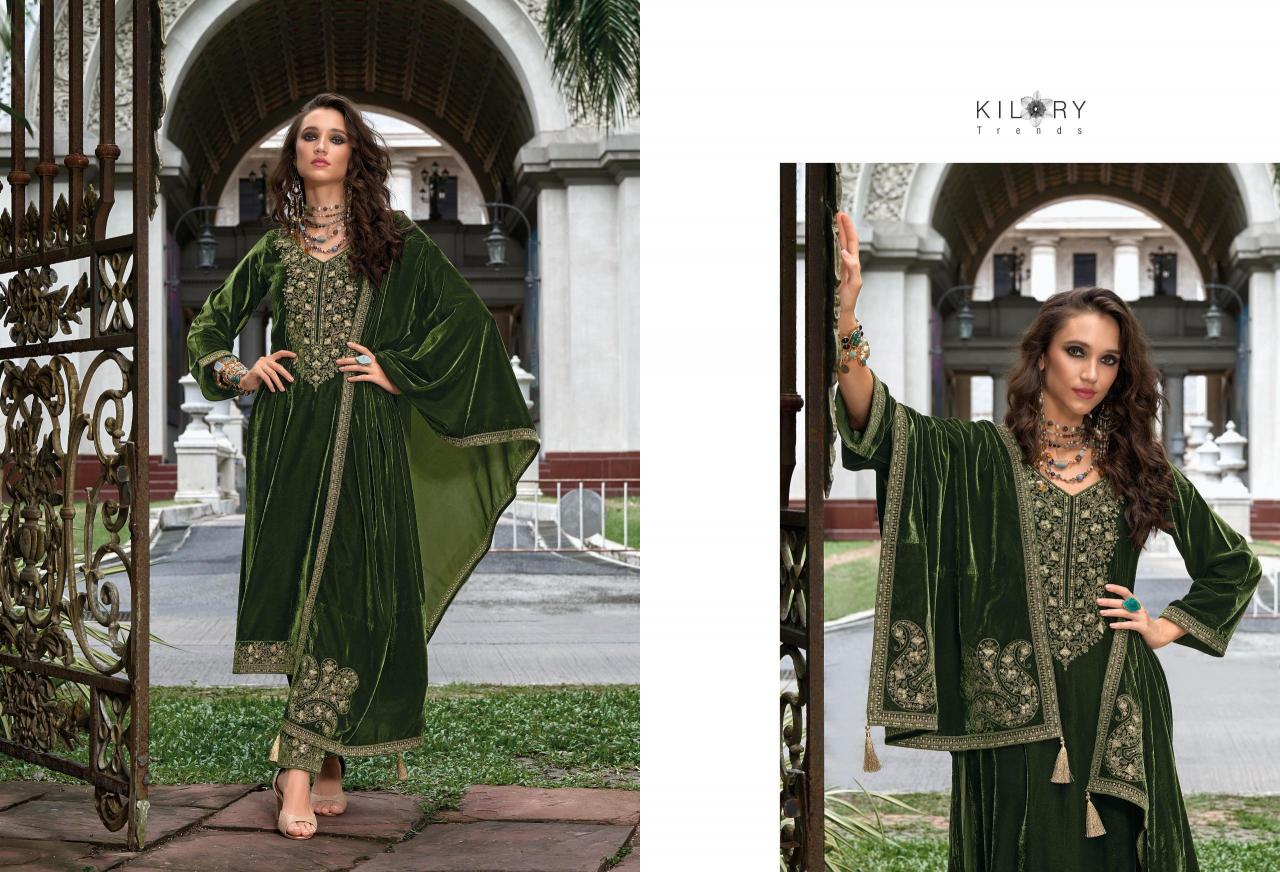 KILORY Qurbat Velevt with Embroidery Salwar Kameez Wholesale catalog