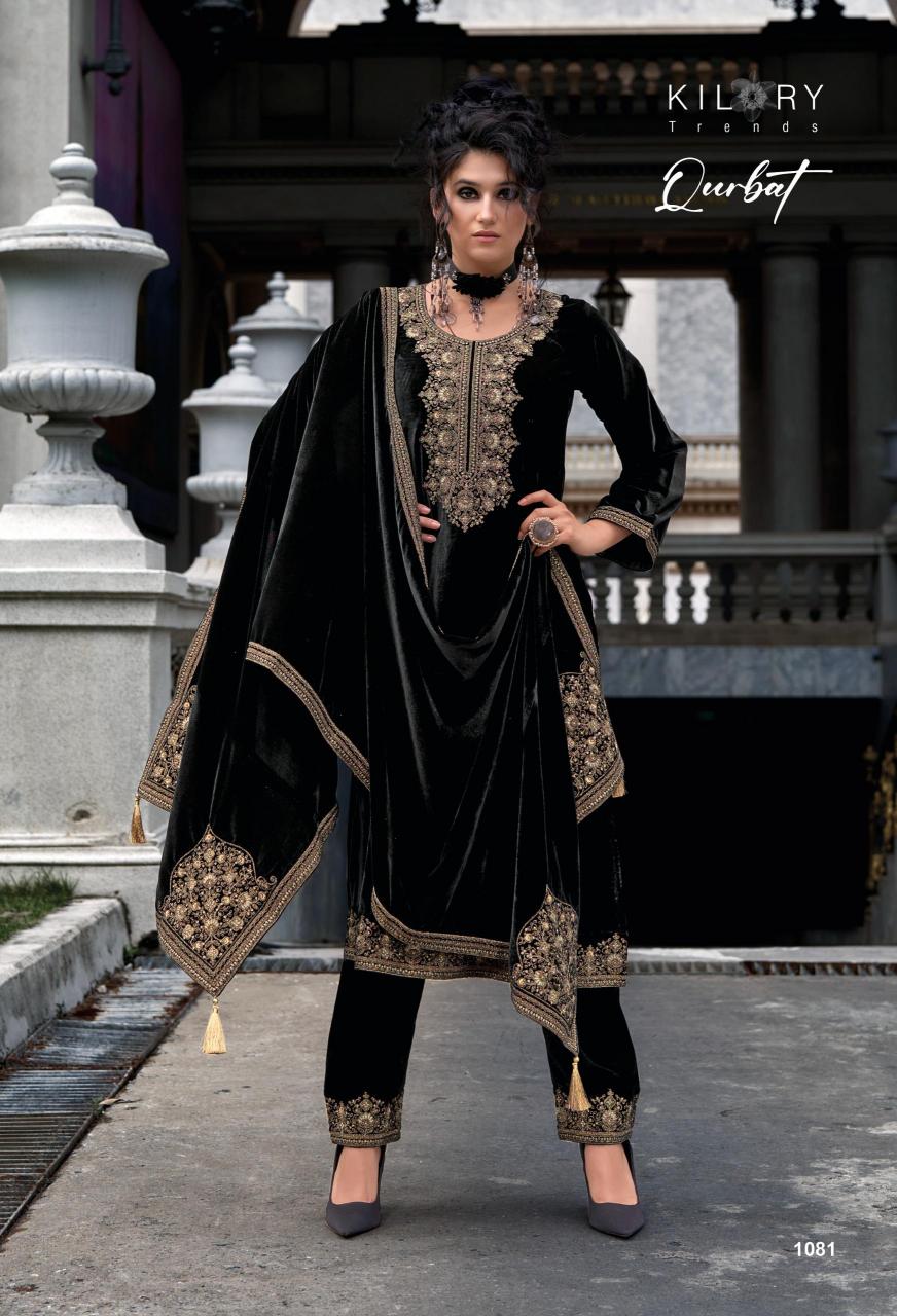 KILORY Qurbat Velevt with Embroidery Salwar Kameez Wholesale catalog