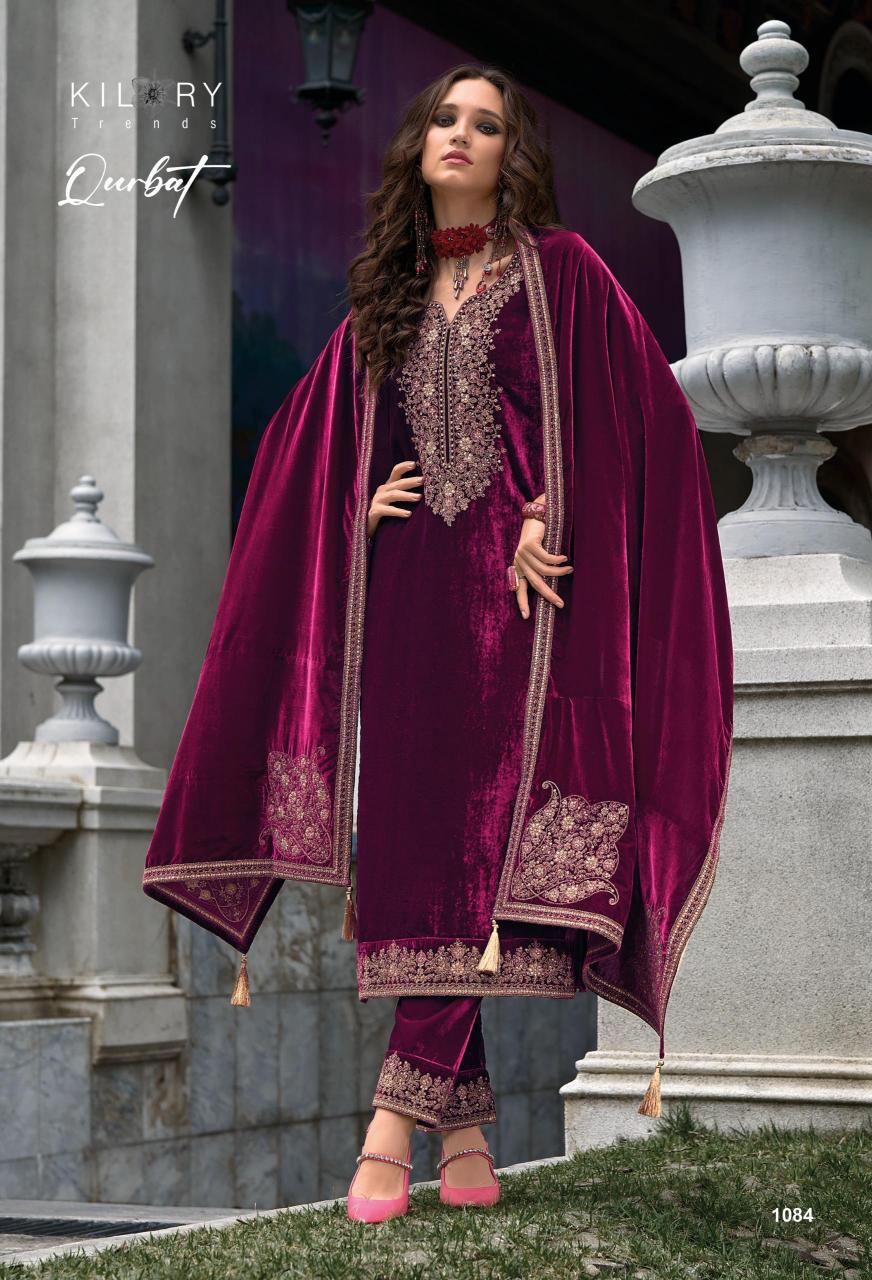 KILORY Qurbat Velevt with Embroidery Salwar Kameez Wholesale catalog