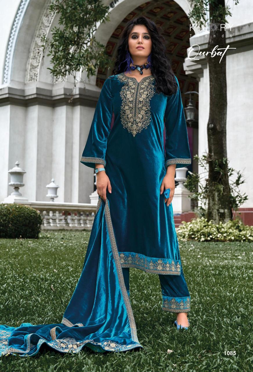 KILORY Qurbat Velevt with Embroidery Salwar Kameez Wholesale catalog