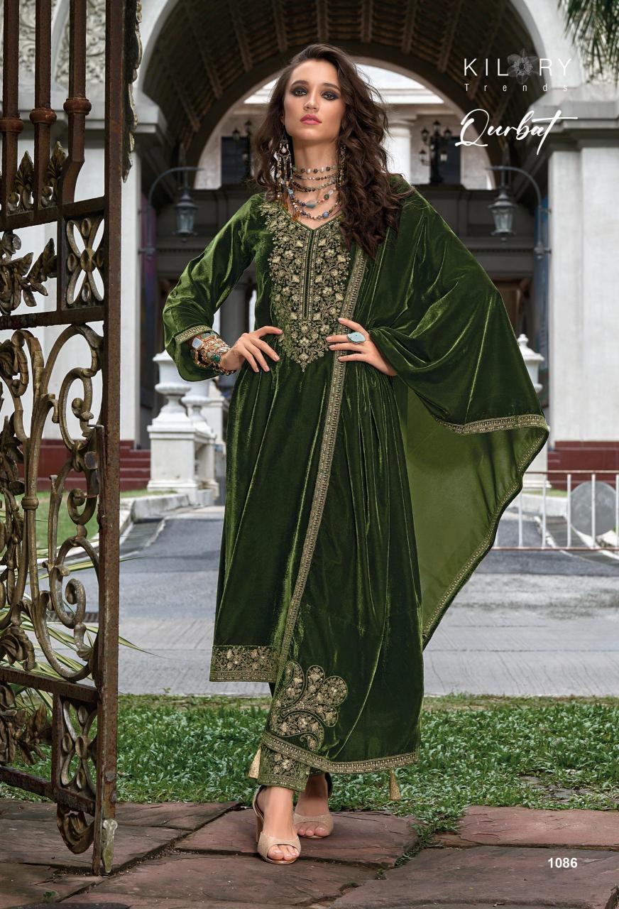 KILORY Qurbat Velevt with Embroidery Salwar Kameez Wholesale catalog