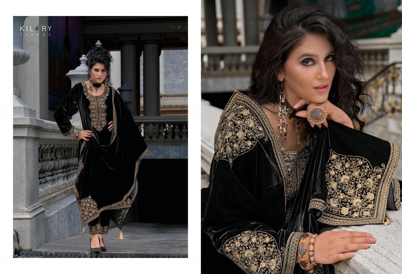 KILORY Qurbat Velevt with Embroidery Salwar Kameez Wholesale catalog