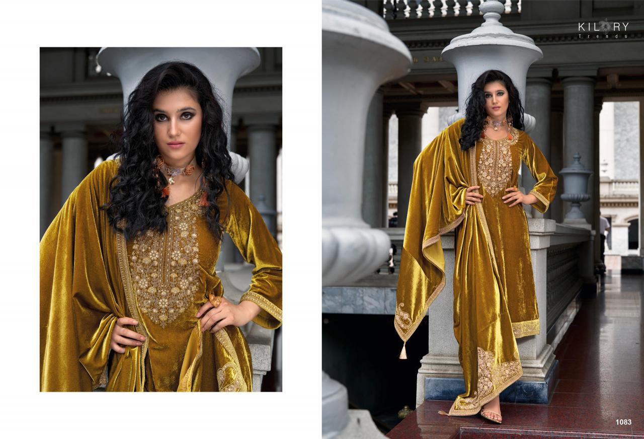 KILORY Qurbat Velevt with Embroidery Salwar Kameez Wholesale catalog