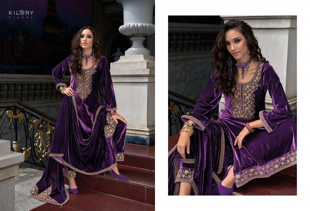 KILORY Qurbat Velevt with Embroidery Salwar Kameez Wholesale catalog