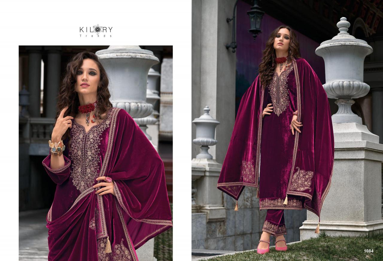 KILORY Qurbat Velevt with Embroidery Salwar Kameez Wholesale catalog