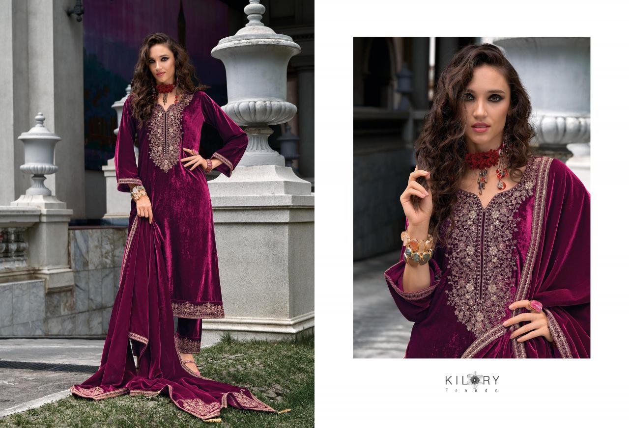 KILORY Qurbat Velevt with Embroidery Salwar Kameez Wholesale catalog
