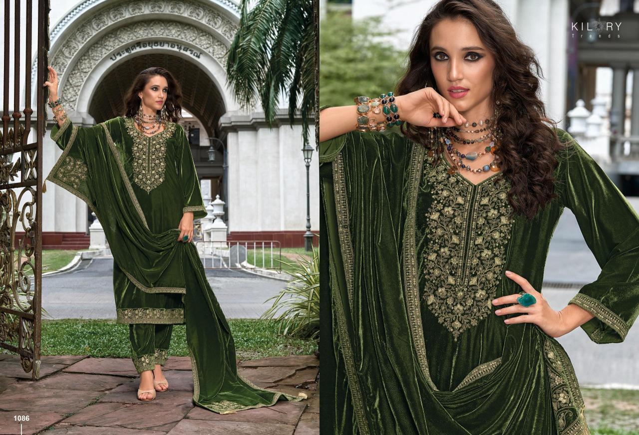 KILORY Qurbat Velevt with Embroidery Salwar Kameez Wholesale catalog
