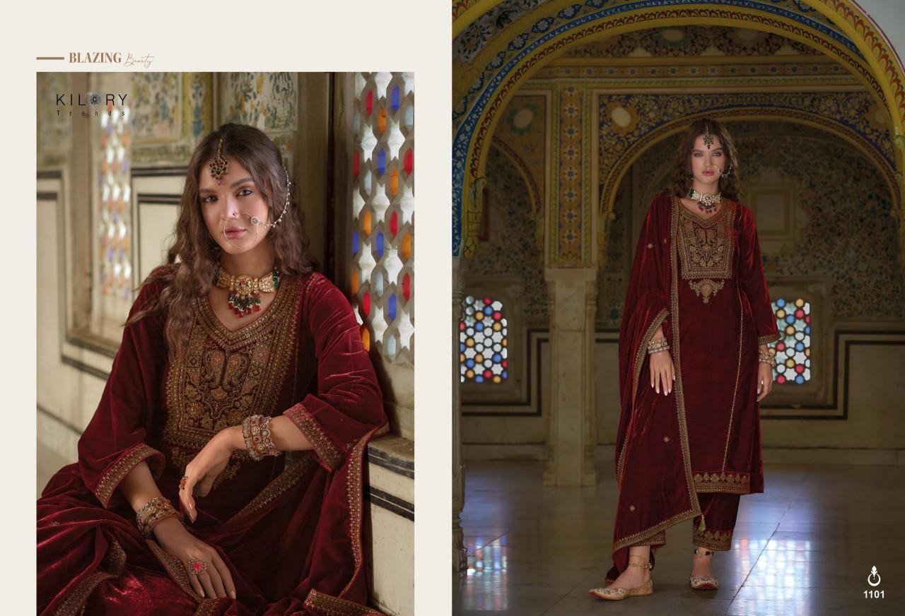 KILORY Shehnaaz Velvet Salwar Kameez Wholesale Catalog