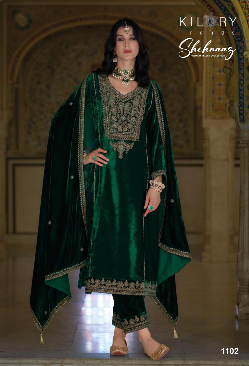 KILORY Shehnaaz Velvet Salwar Kameez Wholesale Catalog