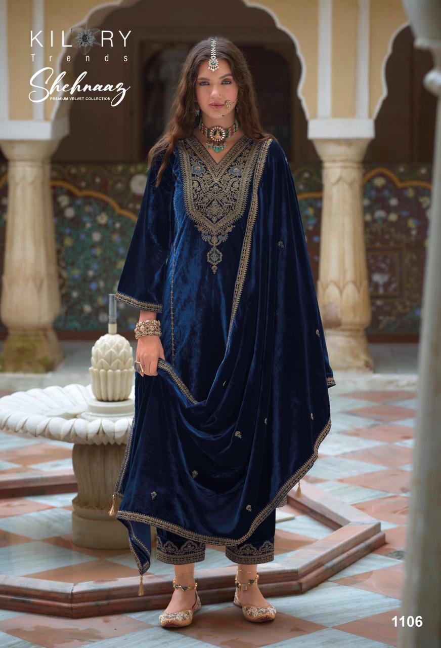 KILORY Shehnaaz Velvet Salwar Kameez Wholesale Catalog