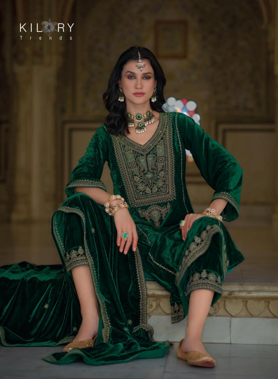 KILORY Shehnaaz Velvet Salwar Kameez Wholesale Catalog