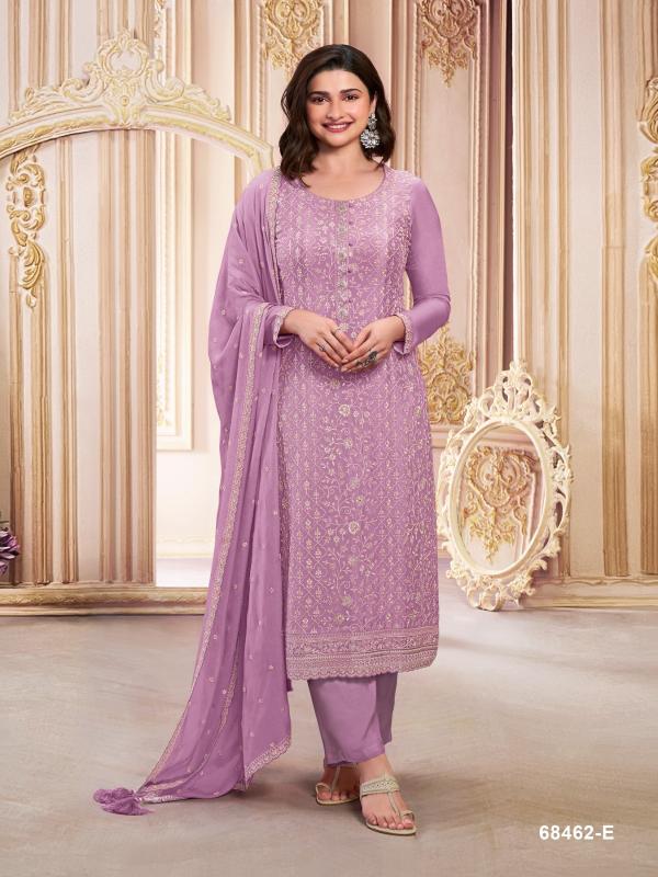 Kuleesh 68462 Designer Georgette Salwar Suit Wholesale Catalog