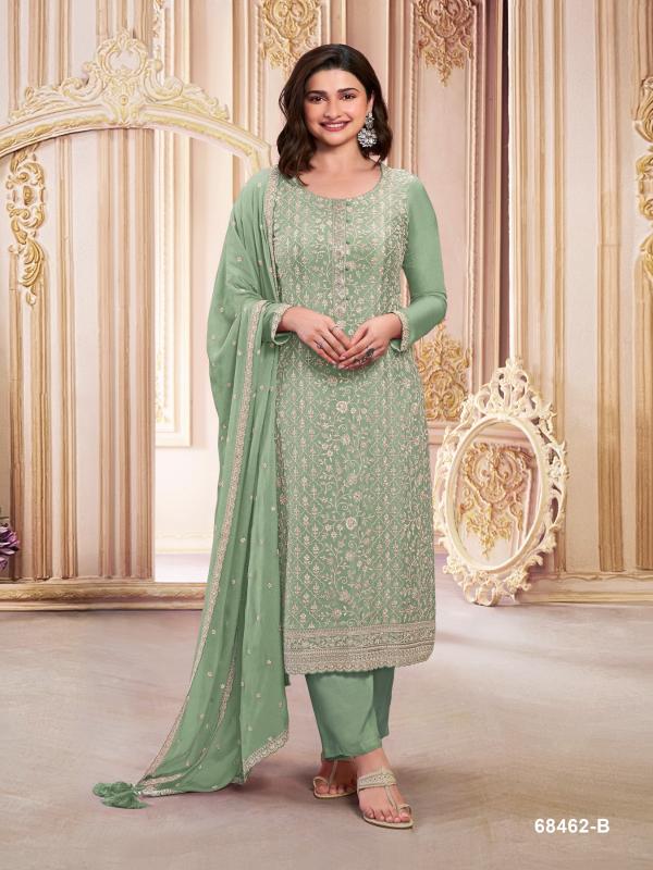 Kuleesh 68462 Designer Georgette Salwar Suit Wholesale Catalog