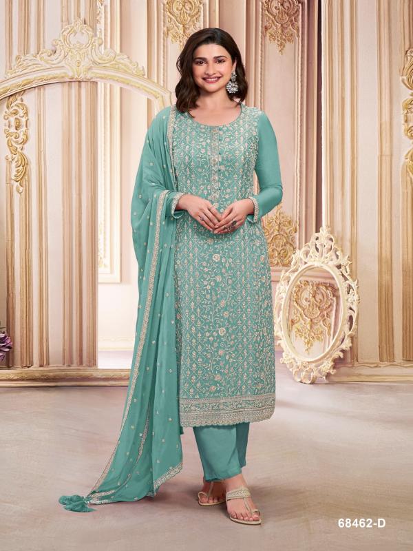 Kuleesh 68462 Designer Georgette Salwar Suit Wholesale Catalog
