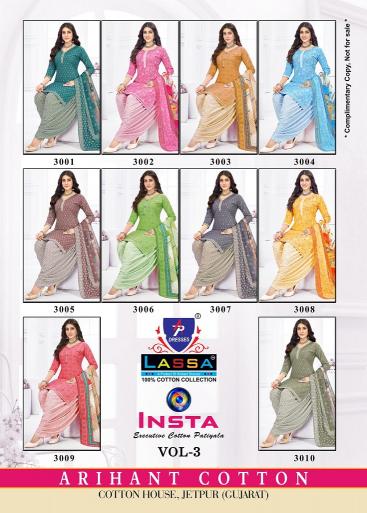 Lassa Insta Vol-3 – Dress Material - Wholesale Catalog