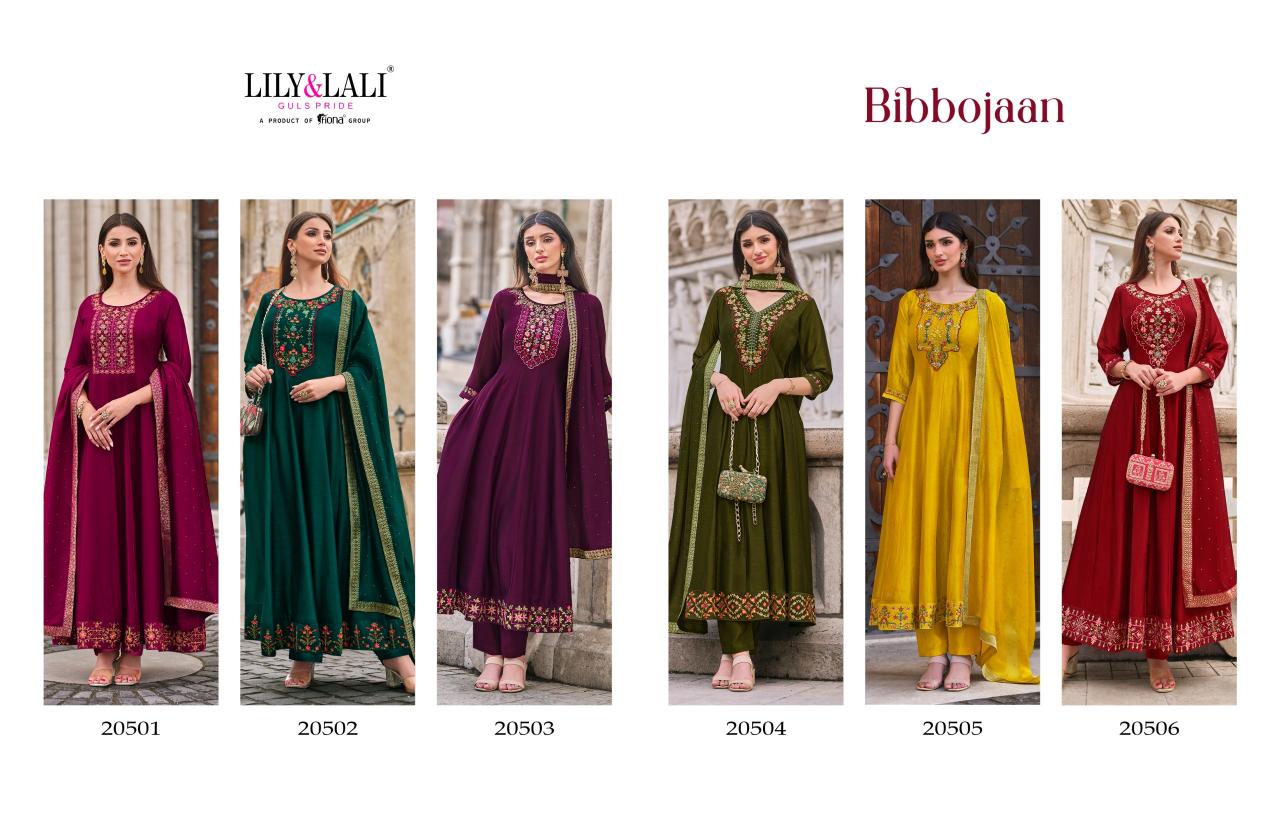 LILY & LALI Bibbojaan Anarkali Kurti Wholesale Catalog