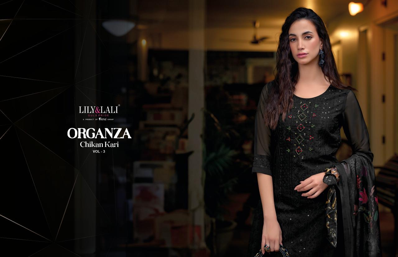 LILY & LALI Organza Chikankari Vol 3 Buy Kurtis Online For Cheap India Wholesale Catalog