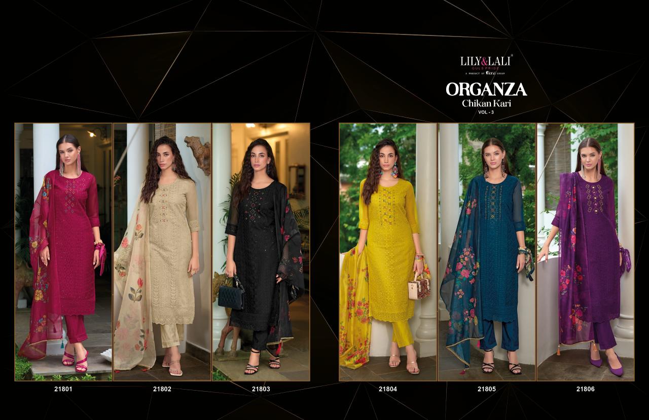 LILY & LALI Organza Chikankari Vol 3 Buy Kurtis Online For Cheap India Wholesale Catalog