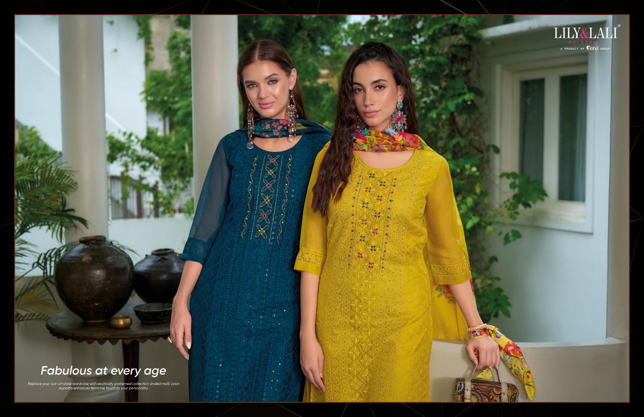 LILY & LALI Organza Chikankari Vol 3 Buy Kurtis Online For Cheap India Wholesale Catalog