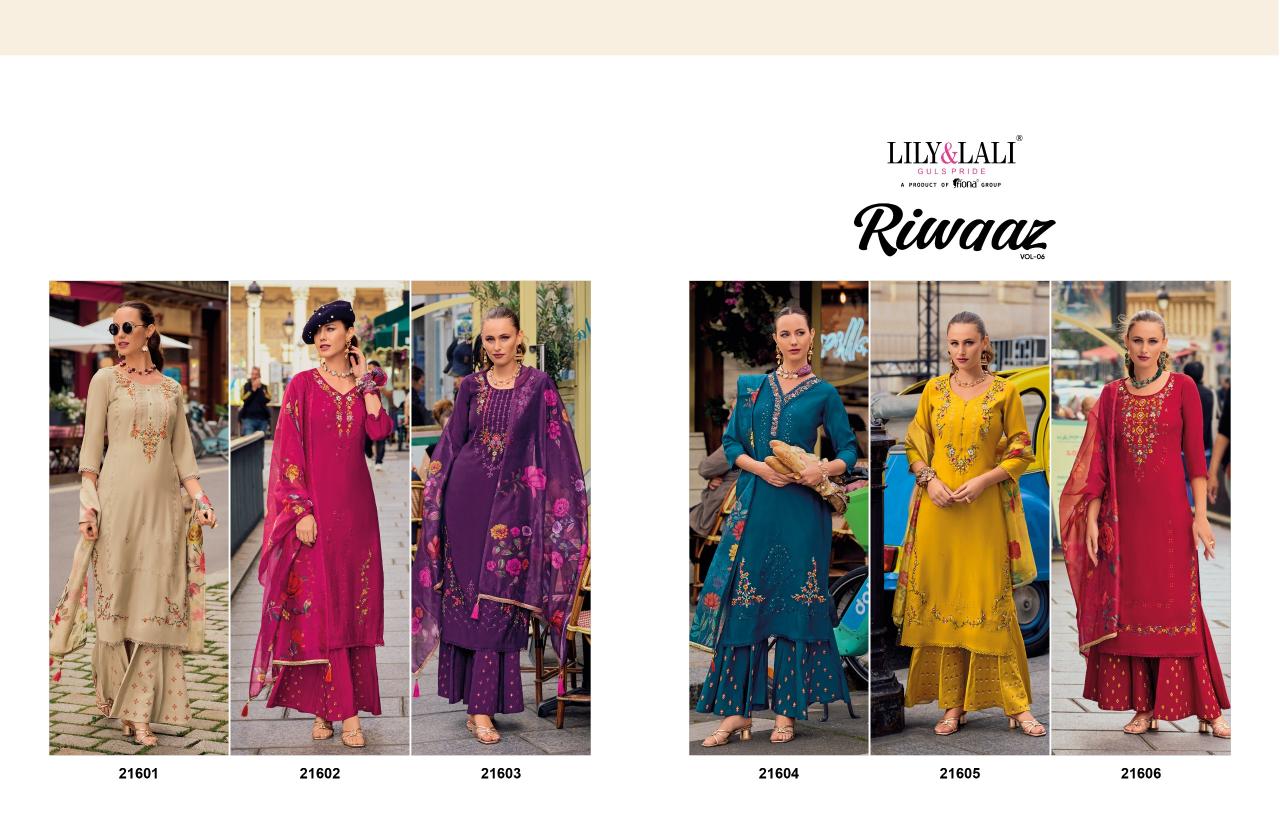 LILY & LALI Riwaaz Vol 6 Fab India Kurtis Woman Wholesale Catalog