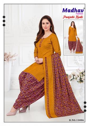 Madhav Punjabi Kudi Vol 15 Cotton Printed Dress Material Wholesale Catalog