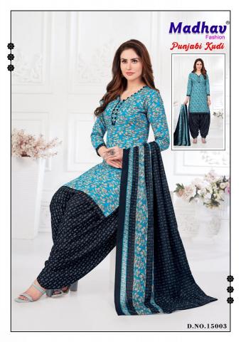 Madhav Punjabi Kudi Vol 15 Cotton Printed Dress Material Wholesale Catalog