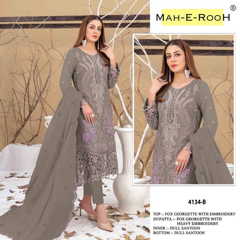 Mah E Rooh 4134 A To E Georgette Salwar Kameez Wholesale Catalog