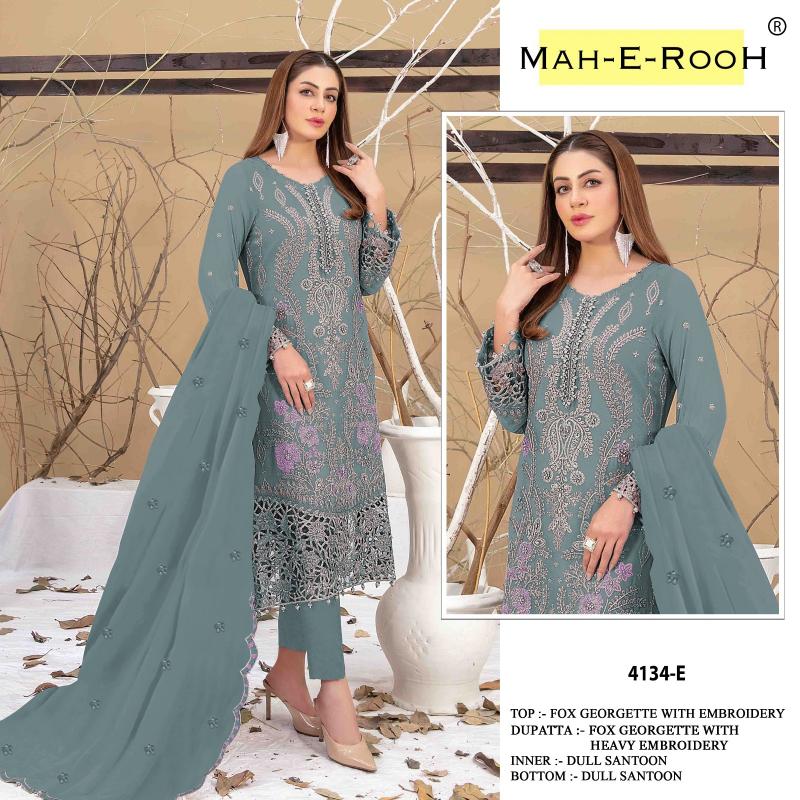Mah E Rooh 4134 A To E Georgette Salwar Kameez Wholesale Catalog