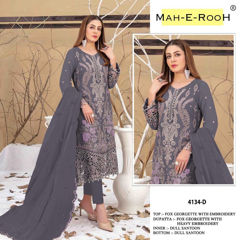 Mah E Rooh 4134 A To E Georgette Salwar Kameez Wholesale Catalog