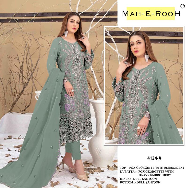 Mah E Rooh 4134 A To E Georgette Salwar Kameez Wholesale Catalog