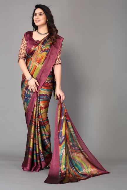 Mahek 155 Casual Printed Chiffon Saree Wholesale Catalog