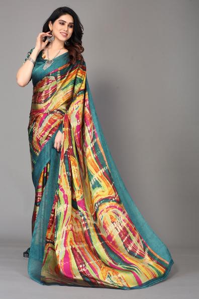 Mahek 155 Casual Printed Chiffon Saree Wholesale Catalog