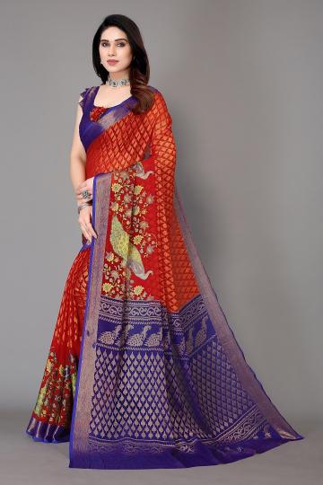 Mahek 159 Digital Printed Chiffon Saree Wholesale Catalog