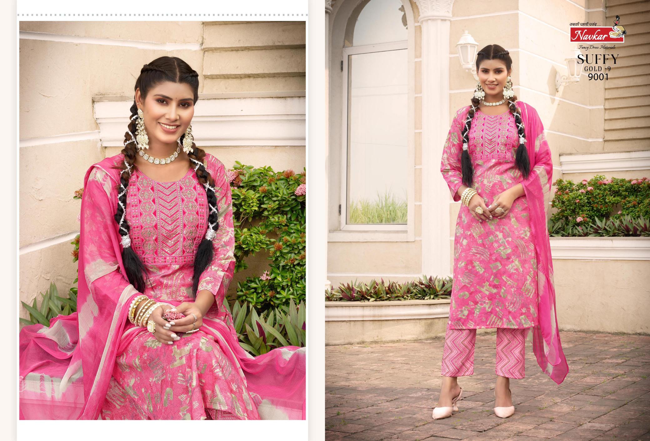 NAVKAR SUFFY GOLD Vol 9 pretty kurti looks fab india Wholesale Catalog