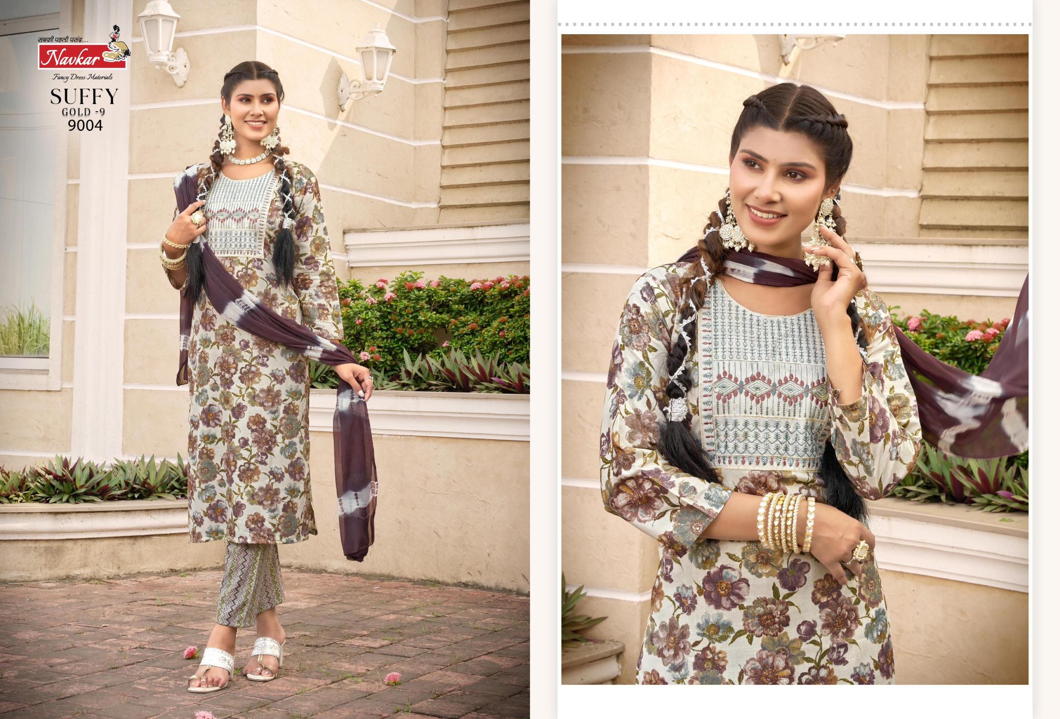 NAVKAR SUFFY GOLD Vol 9 pretty kurti looks fab india Wholesale Catalog