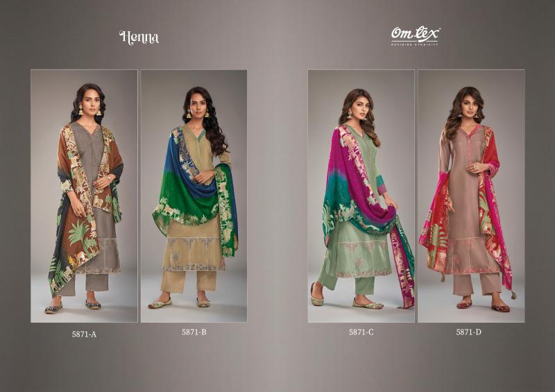 Omtex Henna Silk Digital Printed Salwar Kameez Wholesale Catalog
