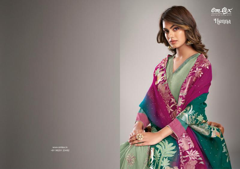 Omtex Henna Silk Digital Printed Salwar Kameez Wholesale Catalog